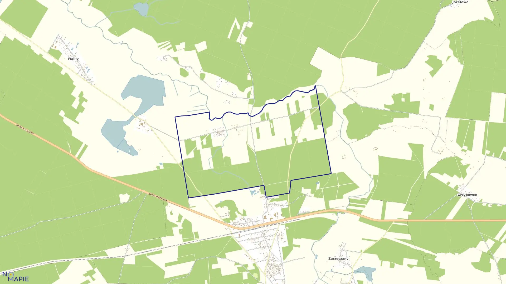 Mapa obrębu SŁUCZANKA w gminie Gródek